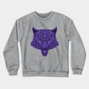 Purple wolf head Crewneck Sweatshirt